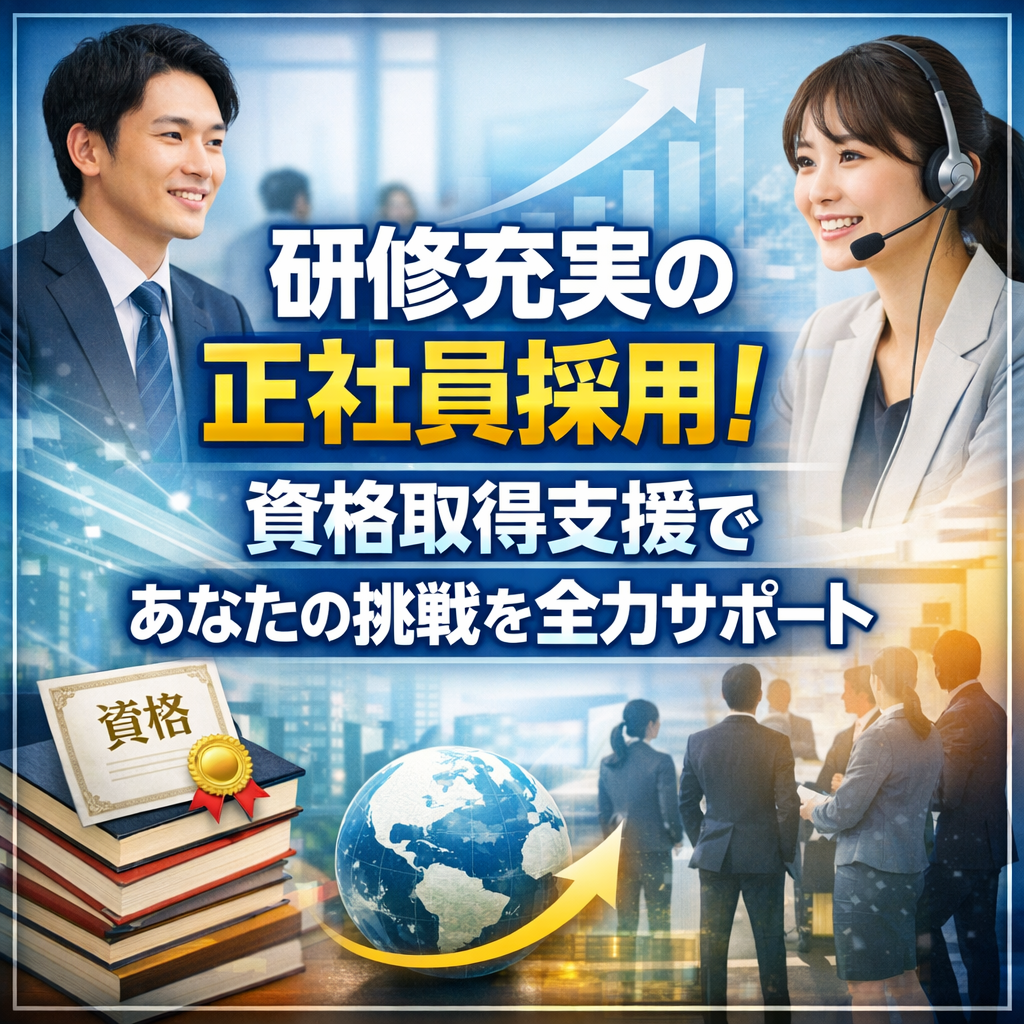 研修充実の正社員採用！資格取得支援であなたの挑戦を全力サポート