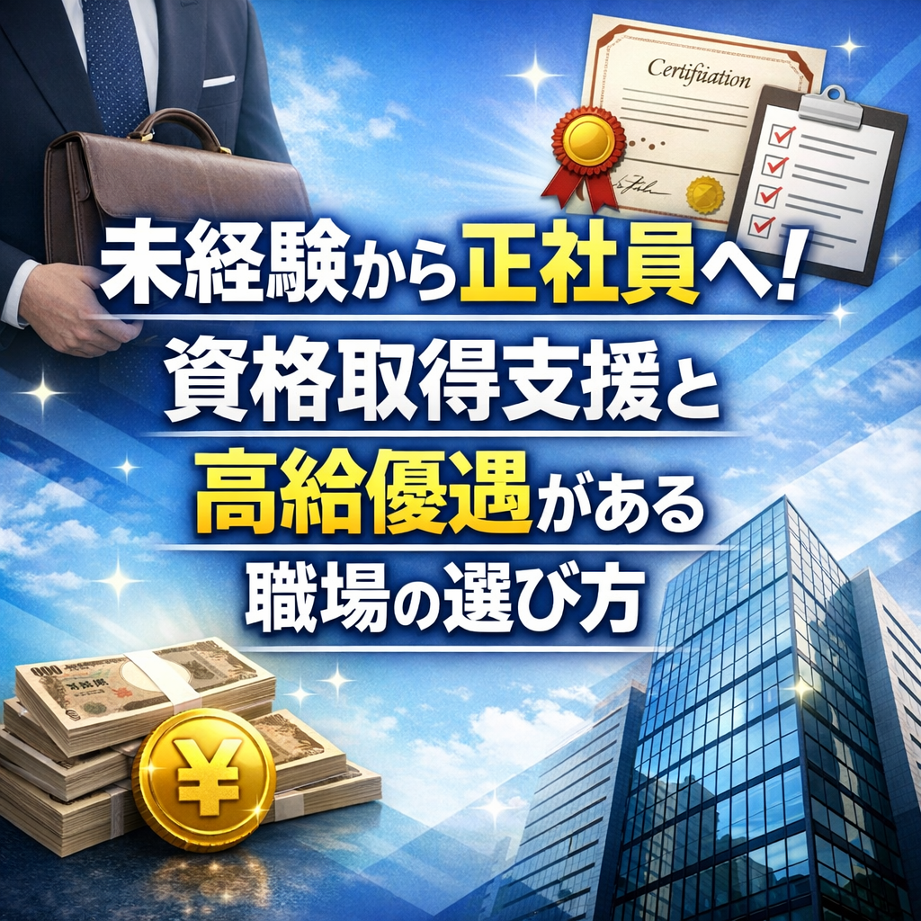 未経験から正社員へ！資格取得支援と高給優遇がある職場の選び方