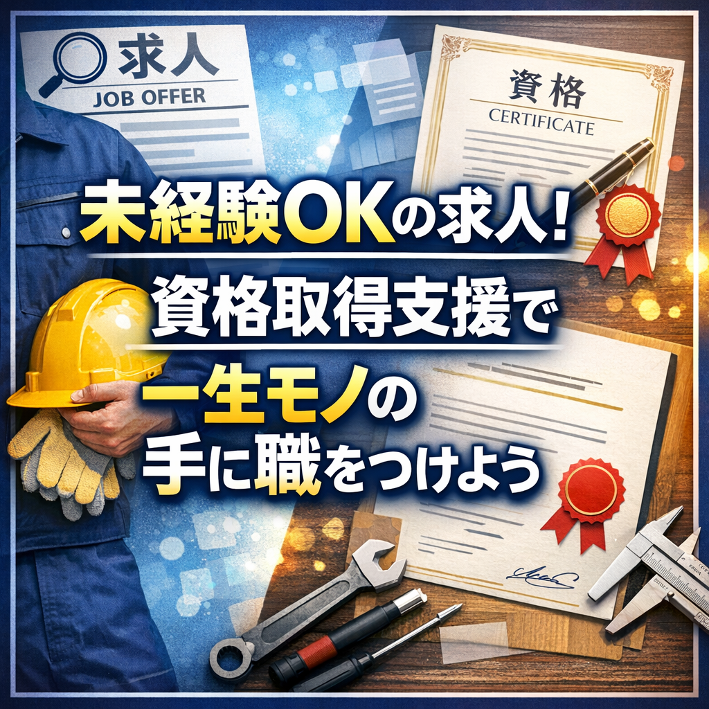 未経験OKの求人！資格取得支援で一生モノの手に職をつけよう