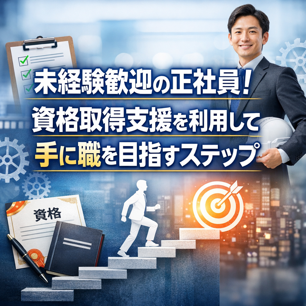 未経験歓迎の正社員！資格取得支援を利用して手に職を目指すステップ