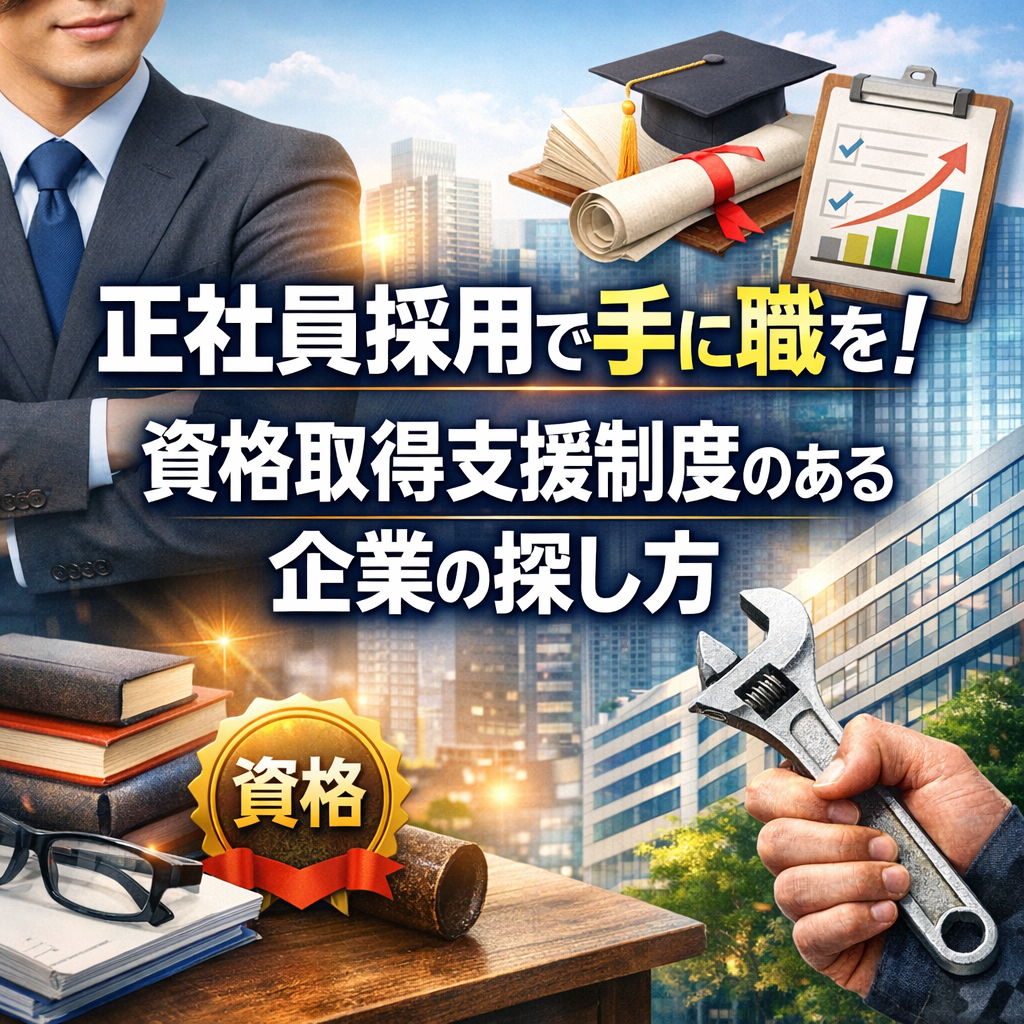 正社員採用で手に職を！資格取得支援制度のある企業の探し方