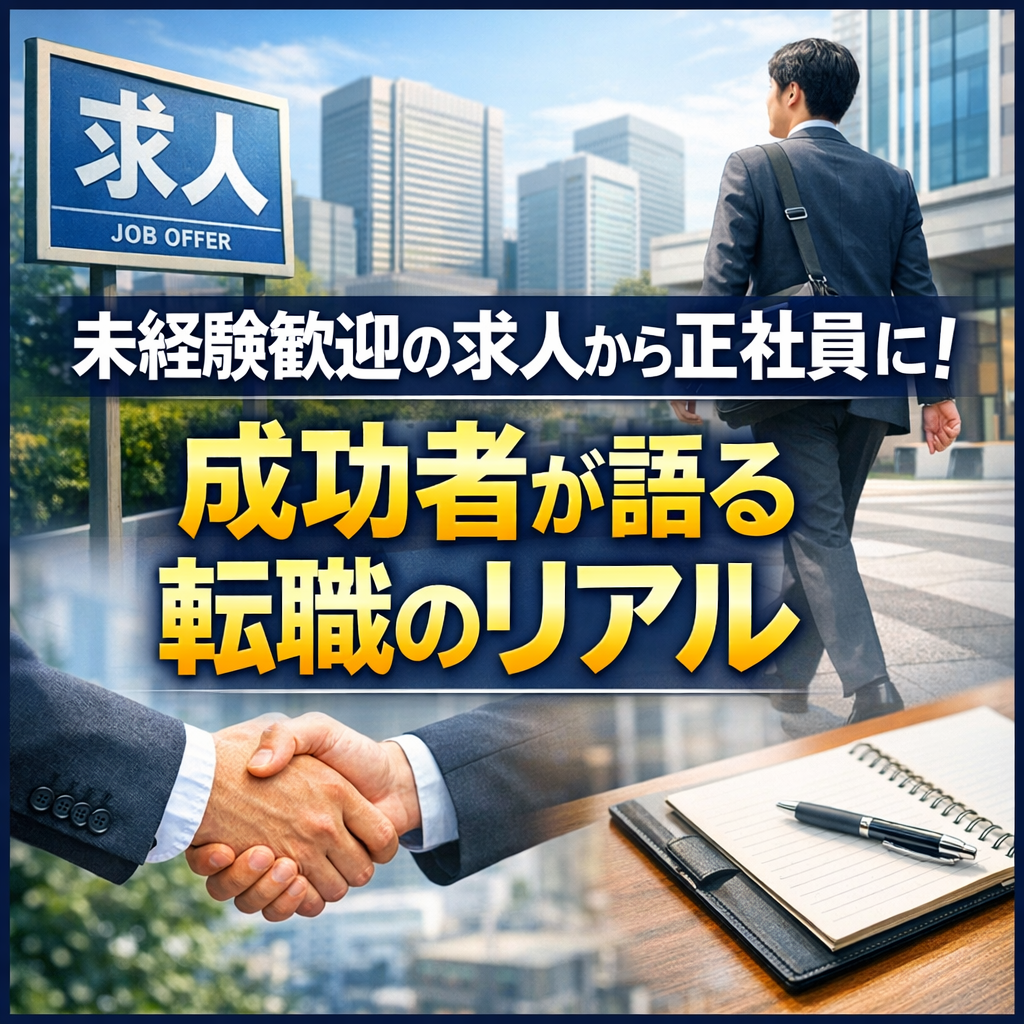 未経験歓迎の求人から正社員に！成功者が語る転職のリアル