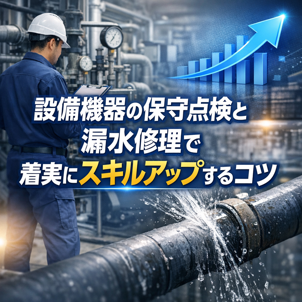 設備機器の保守点検と漏水修理で着実にｽｷﾙｱｯﾌﾟするコツ
