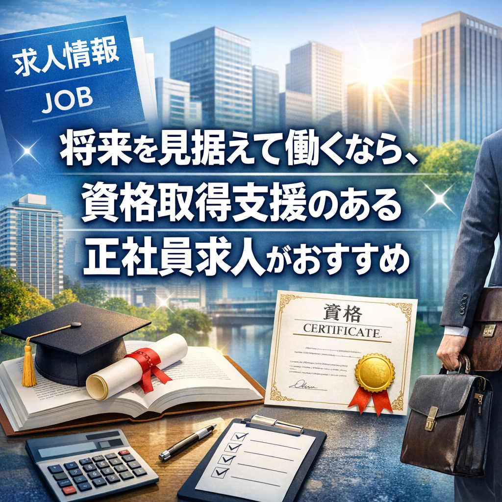 将来を見据えて働くなら、資格取得支援のある正社員求人がおすすめ