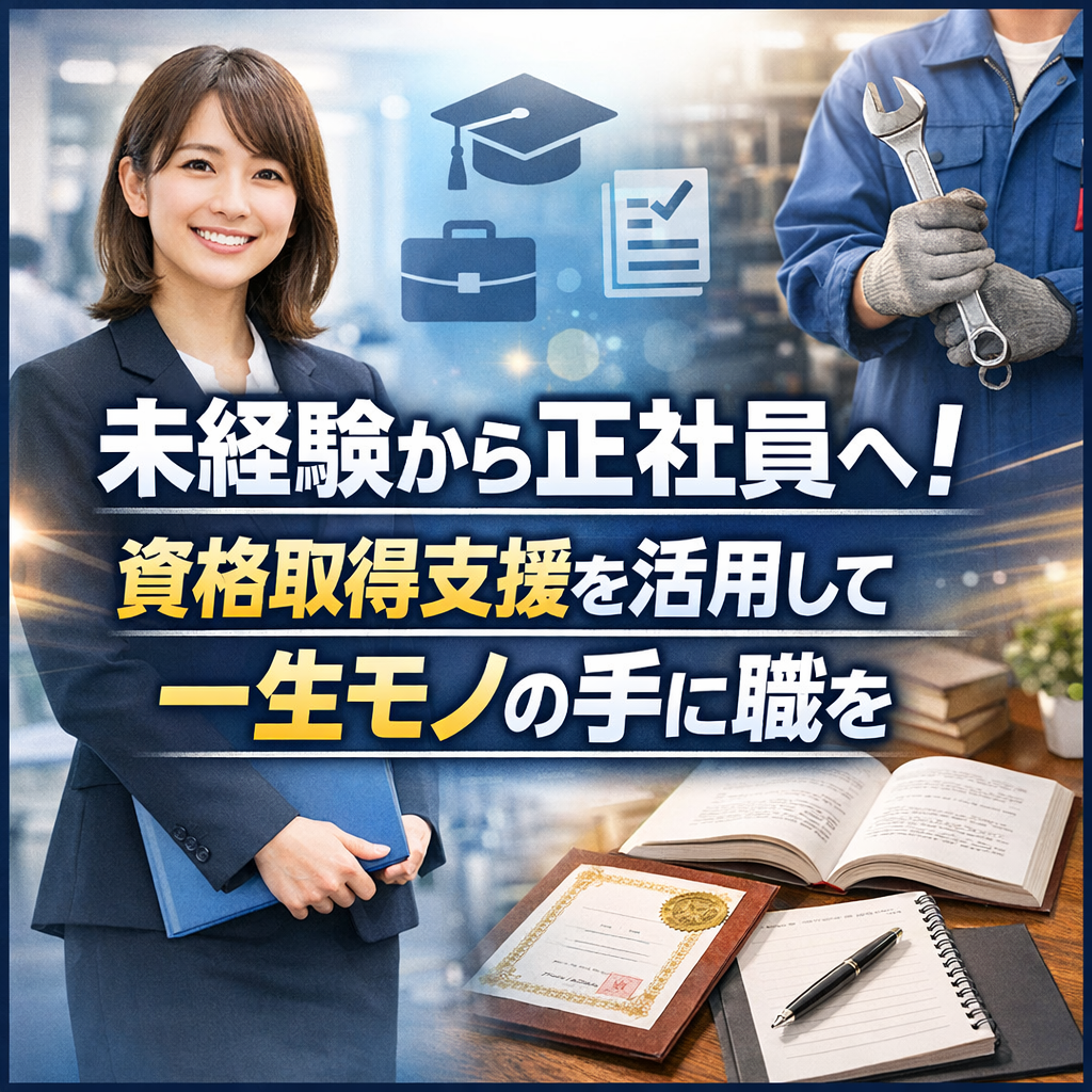 未経験から正社員へ！資格取得支援を活用して一生モノの手に職を