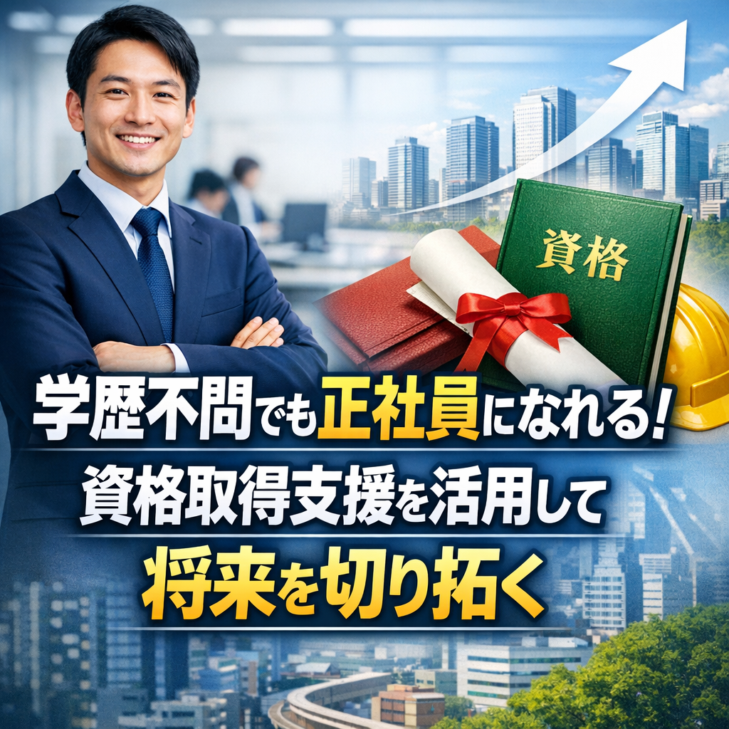 学歴不問でも正社員になれる！資格取得支援を活用して将来を切り拓く
