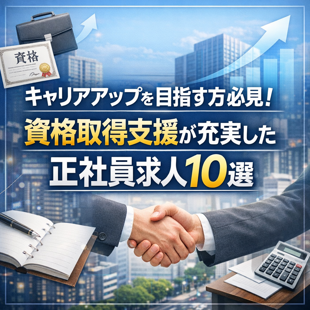 キャリアアップを目指す方必見！資格取得支援が充実した正社員求人10選