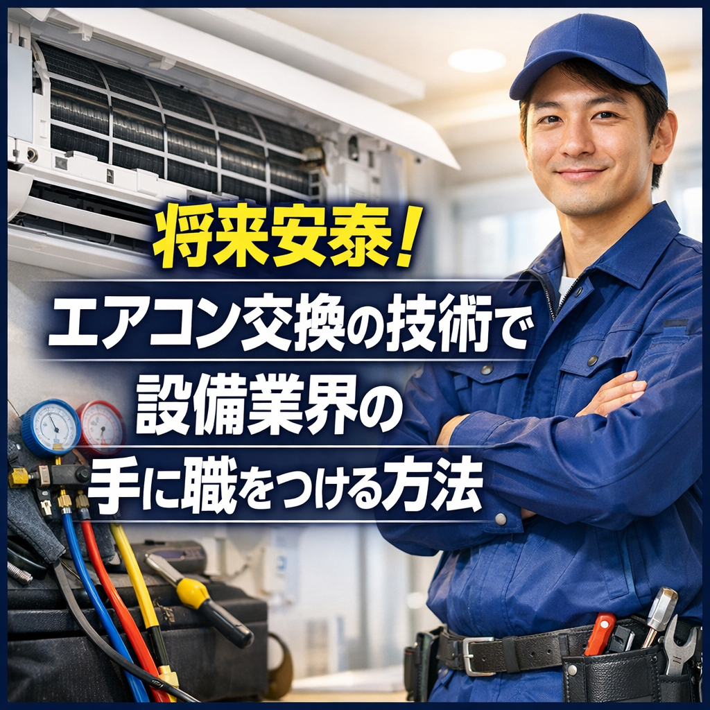 将来安泰！ｴｱｺﾝ交換の技術で設備業界の手に職をつける方法