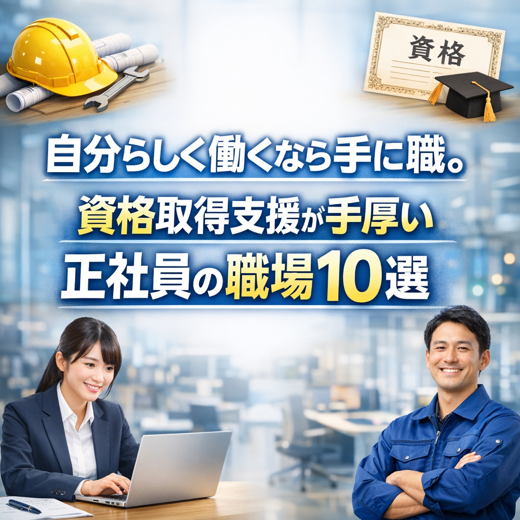 自分らしく働くなら手に職。資格取得支援が手厚い正社員の職場10選