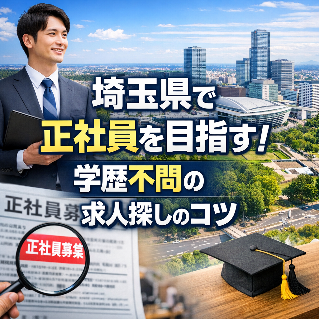 埼玉県で正社員を目指す！学歴不問の求人探しのコツ