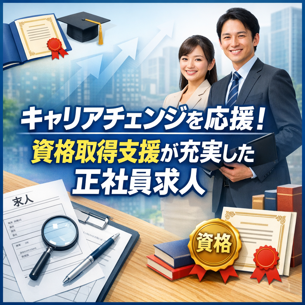 キャリアチェンジを応援！資格取得支援が充実した正社員求人