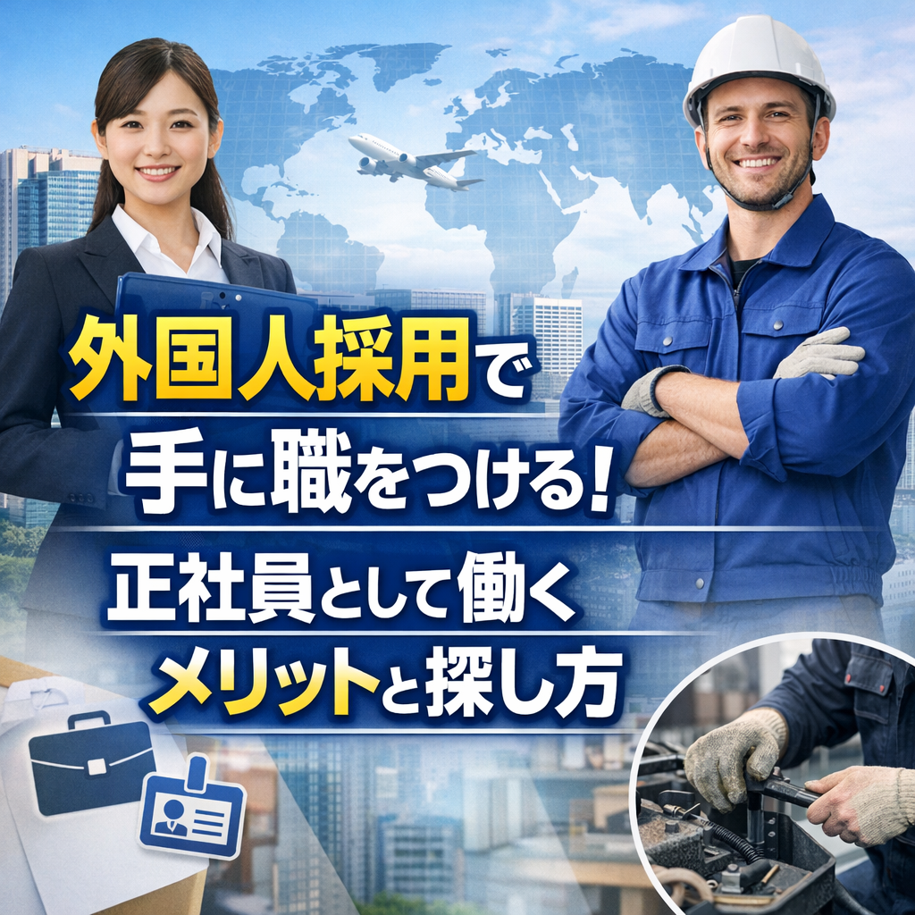 外国人採用で手に職をつける！正社員として働くメリットと探し方