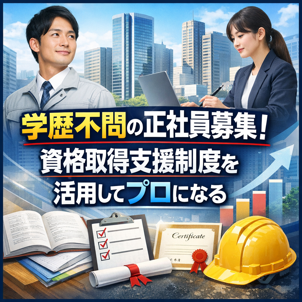 学歴不問の正社員募集！資格取得支援制度を活用してプロになる